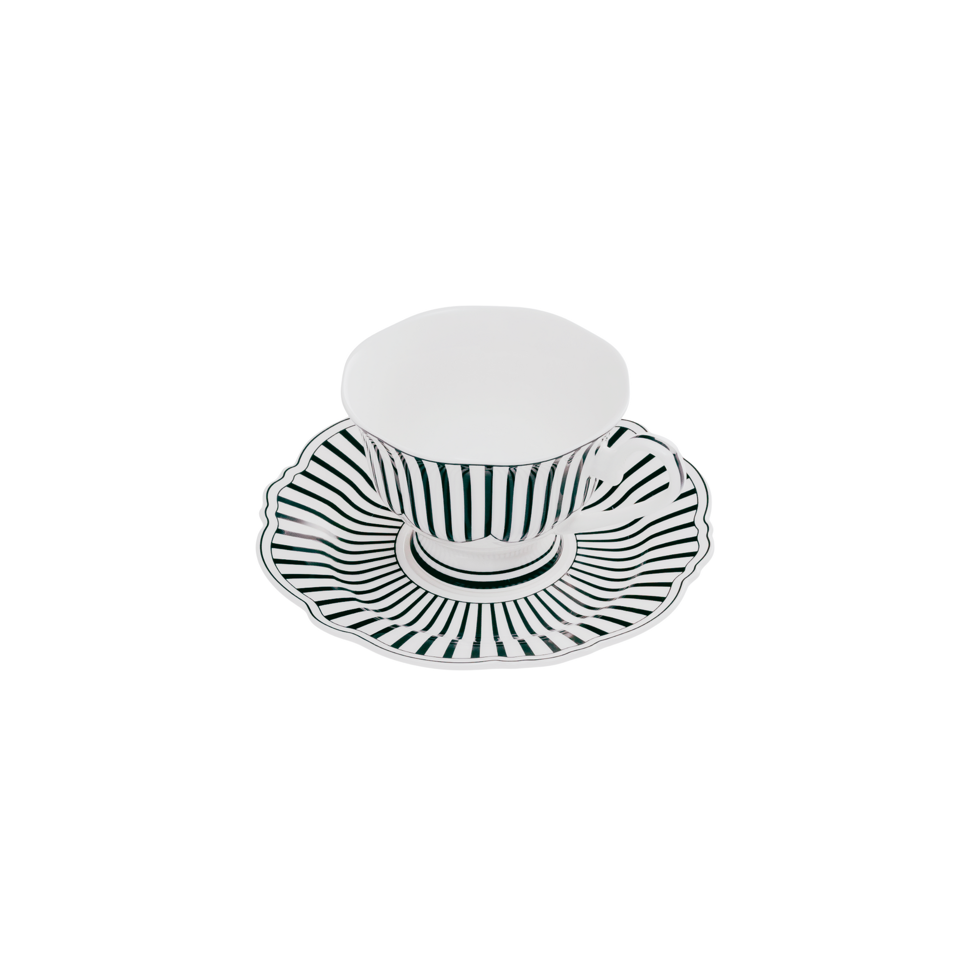 JENNA CLIFFORD - Ivory Noir Cup & Saucer Set of 4