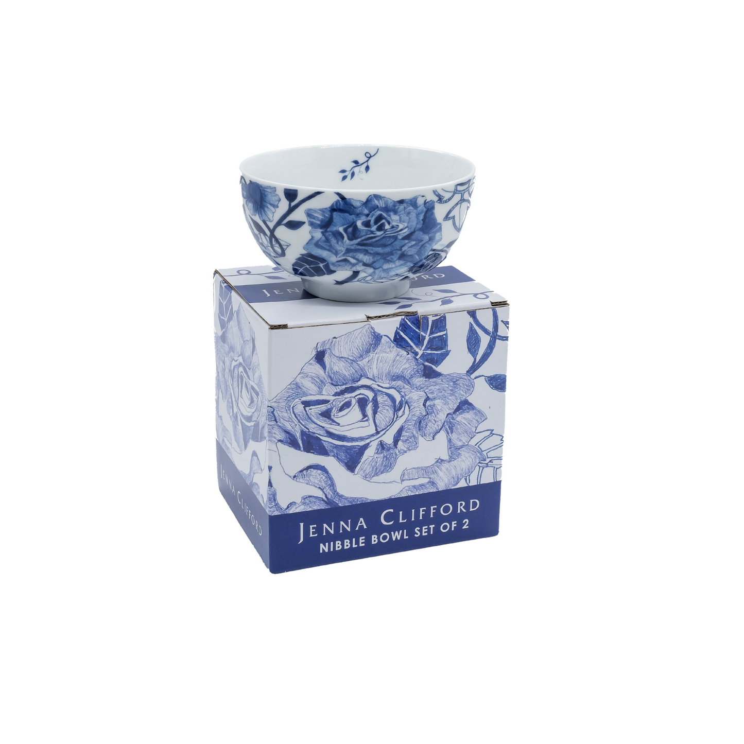 Peacock Sapphire Garden Nibble Bowl Set of 2