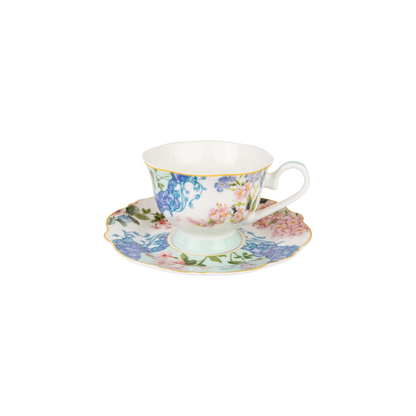 JENNA CLIFFORD – Belle Fleur Cup & Saucer Set of 4 