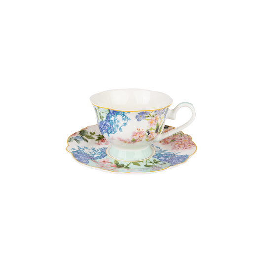 JENNA CLIFFORD – Belle Fleur Cup & Saucer Set of 4 