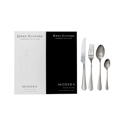 JENNA CLIFFORD – Modera 16-Piece Cutlery Set - Silver