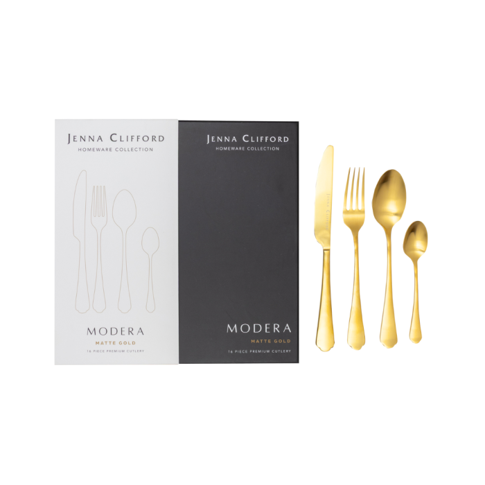 JENNA CLIFFORD – Modera 16-Piece Cutlery Set - Gold