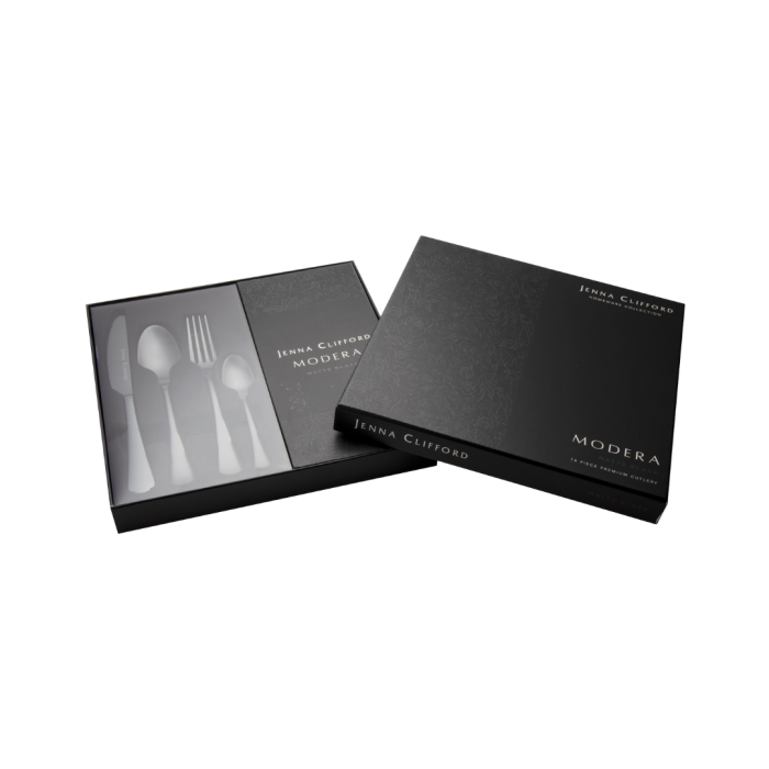 JENNA CLIFFORD – Modera 16-Piece Cutlery Set - Black