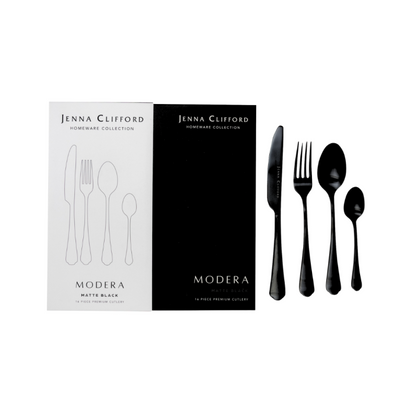 JENNA CLIFFORD – Modera 16-Piece Cutlery Set - Black