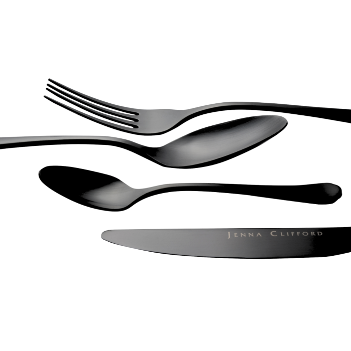 JENNA CLIFFORD – Modera 16-Piece Cutlery Set - Black