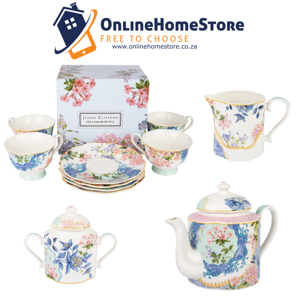 Jenna Clifford - Belle Fleur Tea Set of 4 