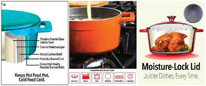 Lava Multi-Purpose Casserole 28cm - Matt Turquoise – 5.66L