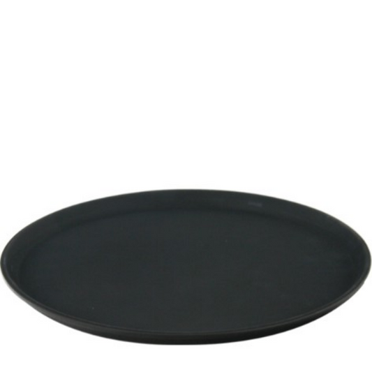 Non Slip Tray Black Round 40 cm