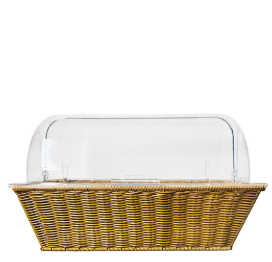 Woven Basket Rectangular Light Brown 53x32x15cm