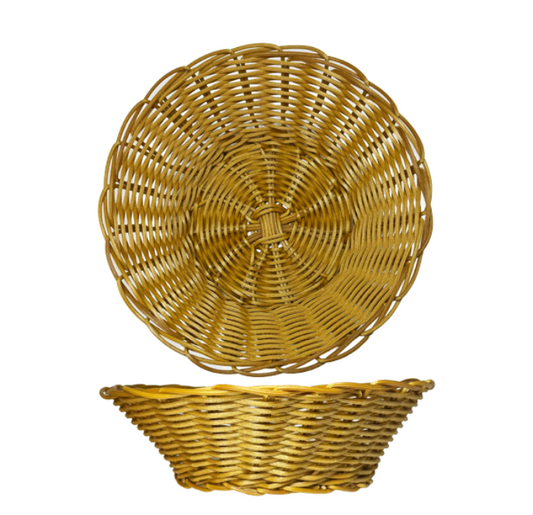 Woven Basket Round Light Brown 210 X 60mm (Set of 3)