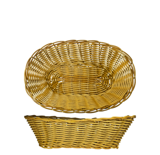 Woven Basket Oval Light Brown 250 X 160 X 60mm (Set of 3)