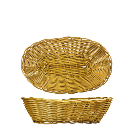 Woven Basket Oblong Light Brown 230 X 100 X 45mm (Set of 3)