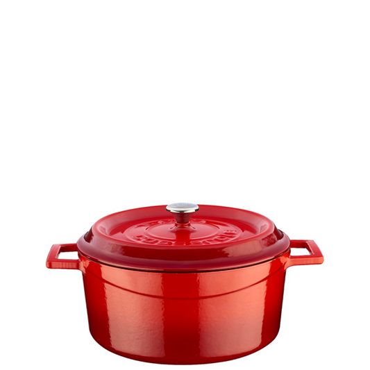 Lava Round Casserole 24cm - Red