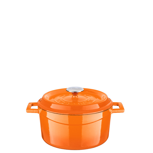 Lava Round Casserole 20cm Matt - Orange – 2.82L
