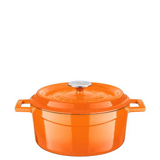 Lava Round Casserole 28cm - Matt Orange – 6.7L