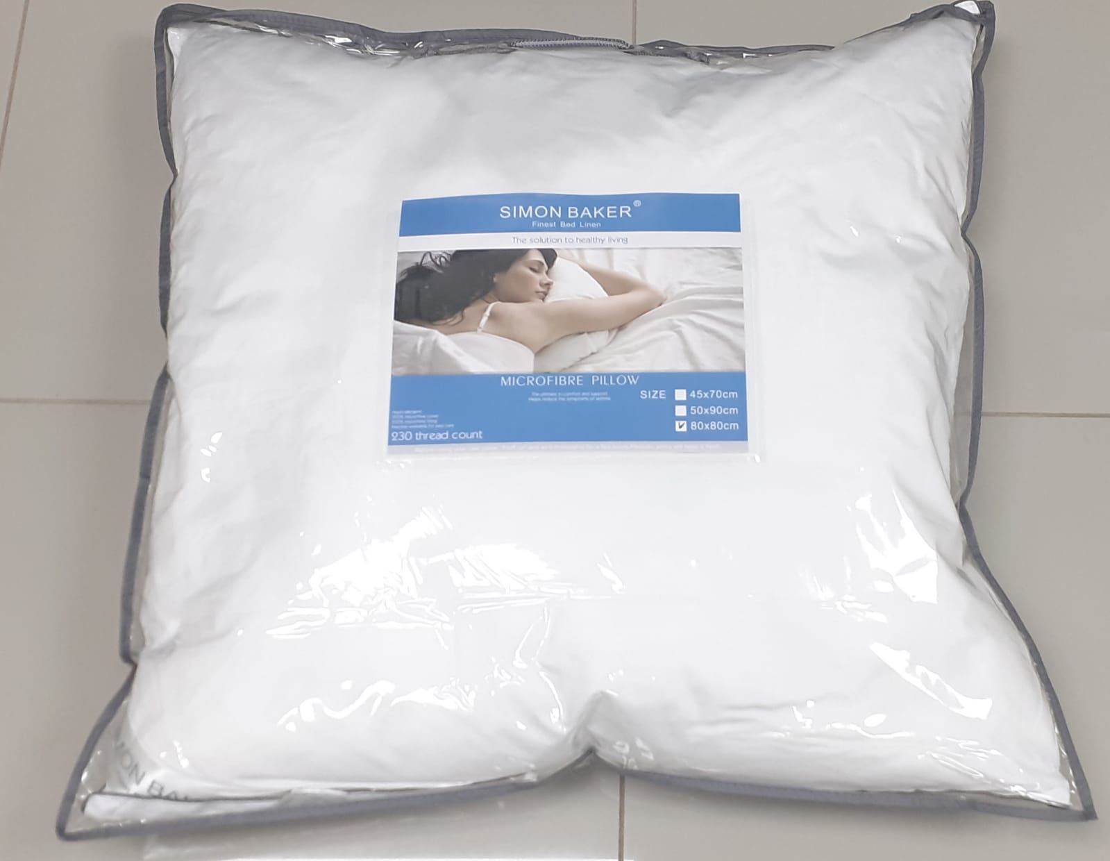 Simon Baker - Microfibre Continental Pillow Inner 80x80cm