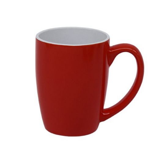 Standard Bullet Red Outside/Inside White Mug 340 ml (Set of 6)