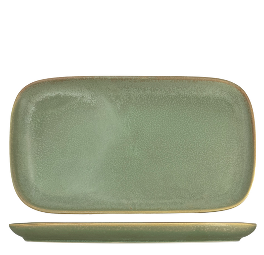 Nova Earth Sage Rectangular Plate 30x16cm (Set of 6)