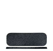 Nova Reveal Granite Black Rectangular Plate 25cm × 7.5cm (Set of 8)