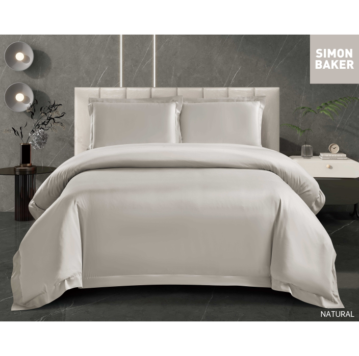 Simon Baker - Tencel Lyocell 300TC Duvet Cover - Natural (Various Sizes)