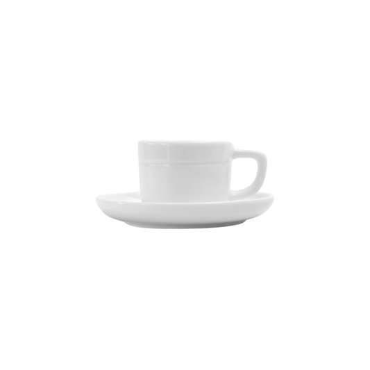 OMADA - Linea White Espresso Cup & Saucer Set of 4
