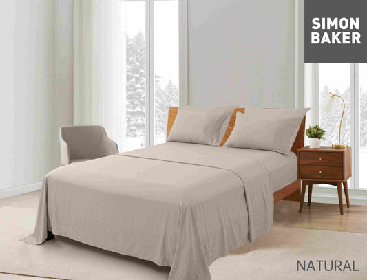 Simon Baker - Vintage washed Sheet Set - Natural (Various Sizes)