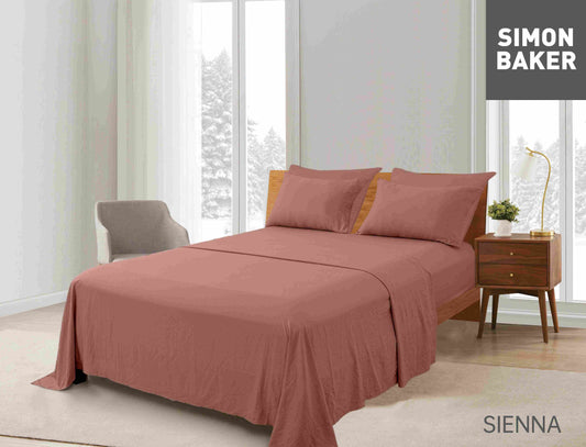 Simon Baker - Vintage washed Sheet Set - Sienna (Various Sizes)