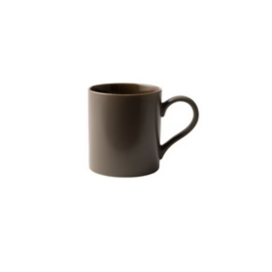 GALATEO - Semi-Matt Porcelain Brown Mug (Set of 6)
