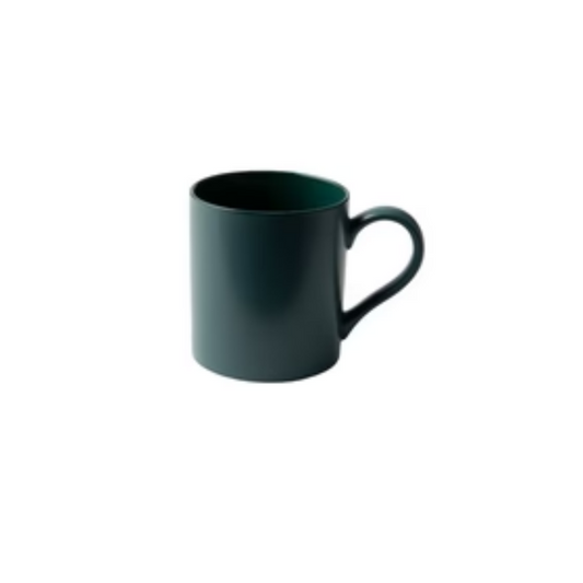 GALATEO - Semi-Matt Porcelain Dark Green Mug (Set of 6)