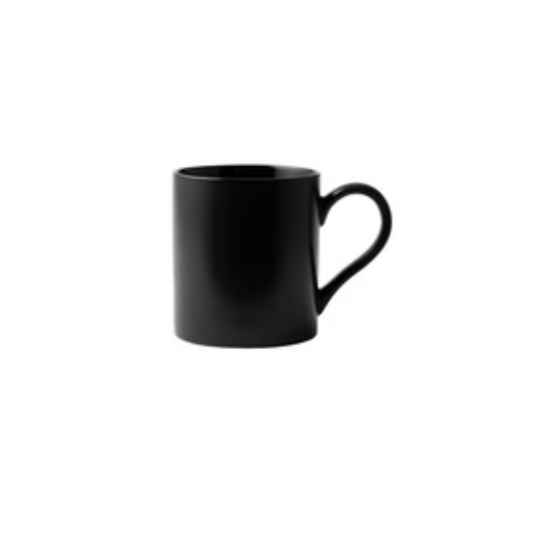 GALATEO - Semi-Matt Porcelain Black Mug (Set of 6)