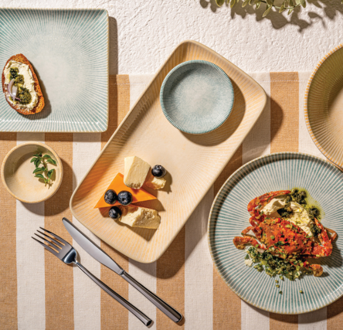 Ariane Paros Sand Rectangular Plate 36X16.5cm (Set of 6)