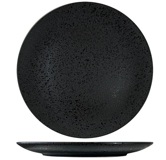 Nova Rain Black Coupe Plate 30cm (Set of 3)