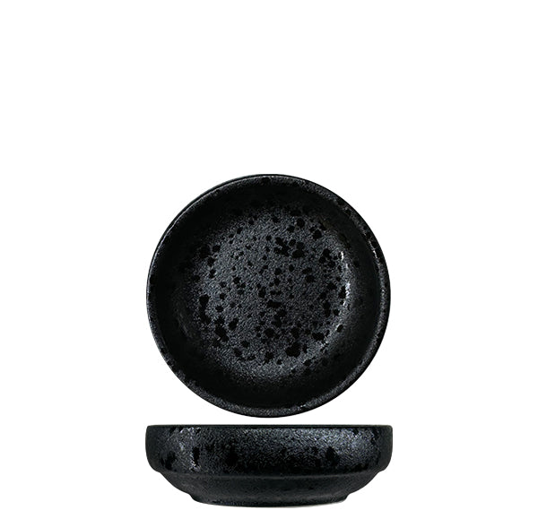 Nova Rain Black Flat Plate 9cm (Set of 12)