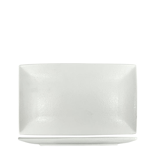 Nova Rain White Rectangular Plate 27 x 16.5cm (Set of 4)