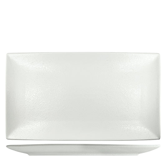 Nova Rain White Rectangular Plate 34 x 19cm (Set of 3)