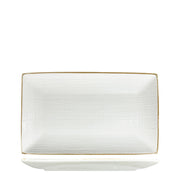 Nova Stitch Braun Rectangular Plate 27cm × 16.5cm (Set of 4)