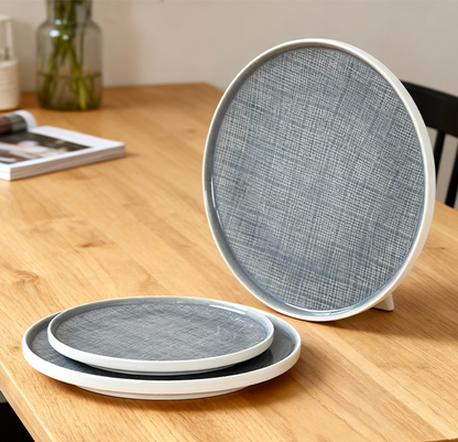 Nova Stitch Grey Apex Plate 26cm (Set of 6)