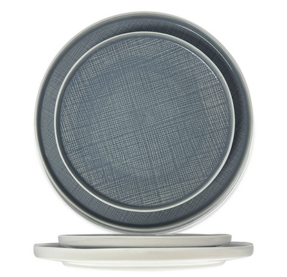 Nova Stitch Grey Apex Plate 26cm (Set of 6)