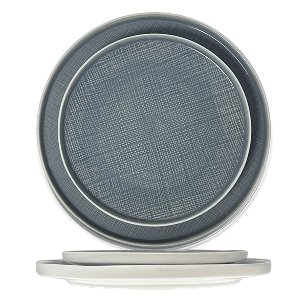 Nova Stitch Grey Apex Plate 21cm (Set of 4)