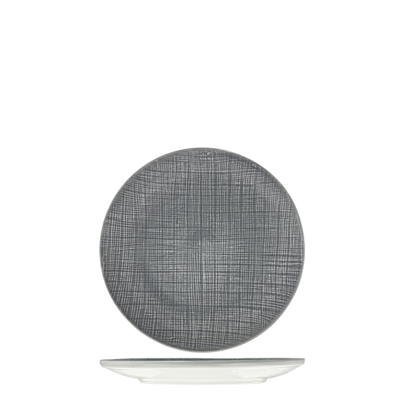 Nova Stitch Grey Coupe Plate 17cm (Set of 6)