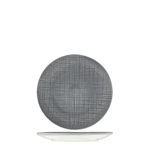 Nova Stitch Grey Coupe Plate 17cm (Set of 6)