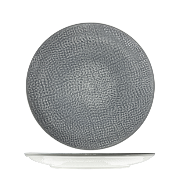 Nova Stitch Grey Coupe Plate 26cm (Set of 4)