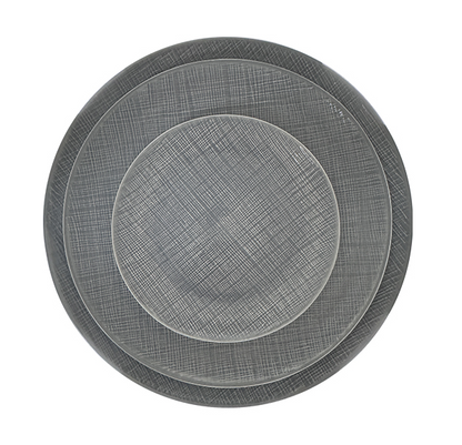 Nova Stitch Grey Coupe Plate 26cm (Set of 4)