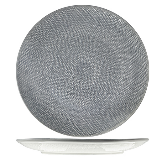 Nova Stitch Grey Coupe Plate 30cm (Set of 6)