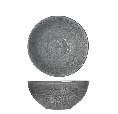 Nova Stitch Grey Rice Bowl 16cm (Set of 6)