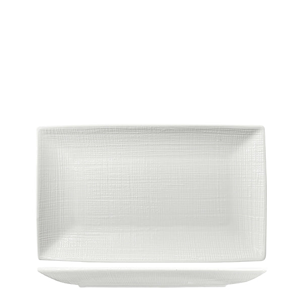 Nova Stitch White Rectangular Plate 27×16.5cm (Set of 4)