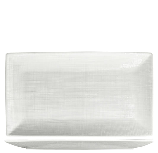 Nova Stitch White Rectangular Plate 34x19cm (Set of 3)