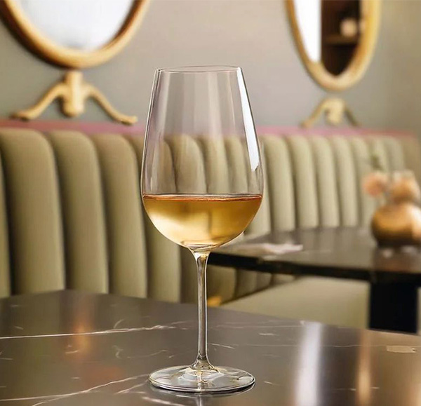 Chef & Sommelier Galea wine glass in a dining setting