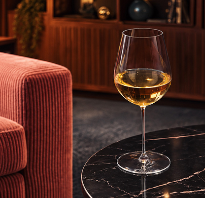 Chef & Sommelier Galea wine glass in a lounge setting