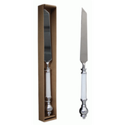 Aluminium Bread Knife White Enamel - 30cm
